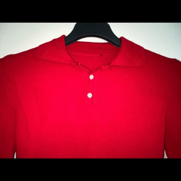 Dolce & Gabbana Red Ribbed Sweater - Picture 3 of 5